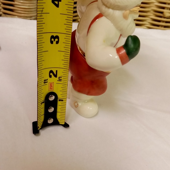 2001 LENOX Skiing Santa Figurine- Pastimes Skier 5" Tall-1st in Series- Retired - Picture 5 of 6